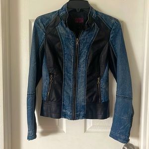 Denim Jacket Vintage Style Moto